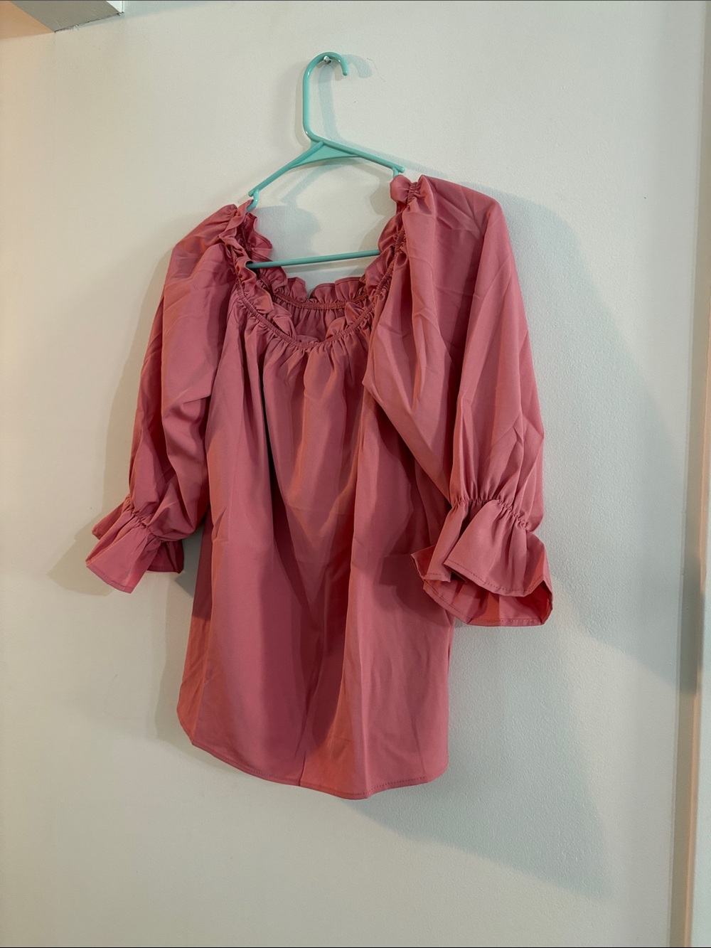 Women’s Pink Off-Shoulder Blouse